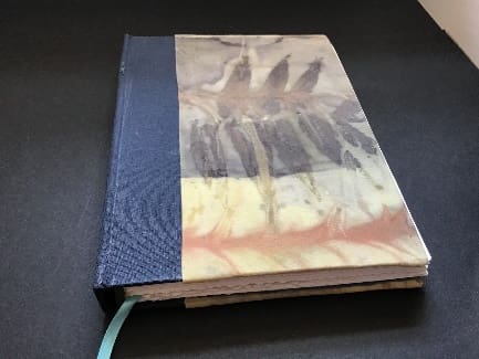 Bound Book with bespoke leather and textile
